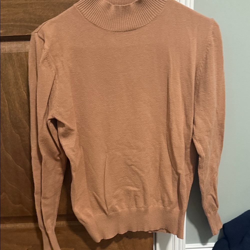 Tan Turtleneck Sweater